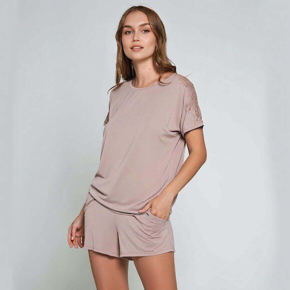 Soft Pajama Set with Pockets Womens Plus Size 1X Blush Color Loungewear - Picture 9 of 10